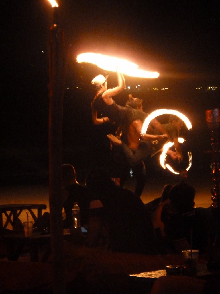 Fire artists at the beach